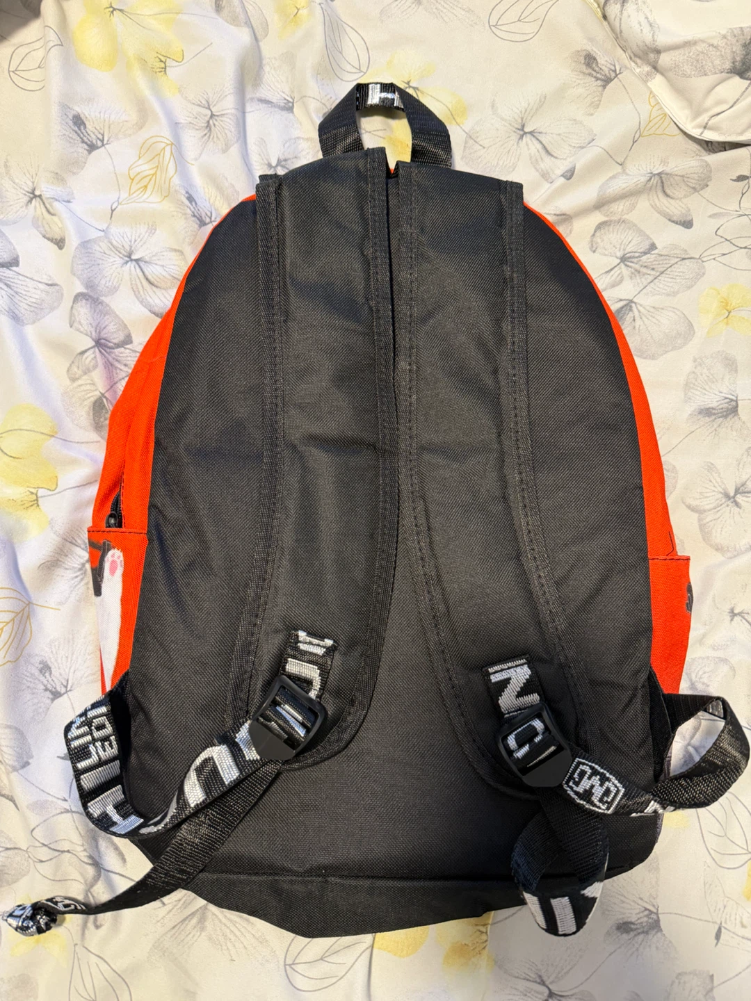 Red Backpack with DJ Cat Graphic - photo 3