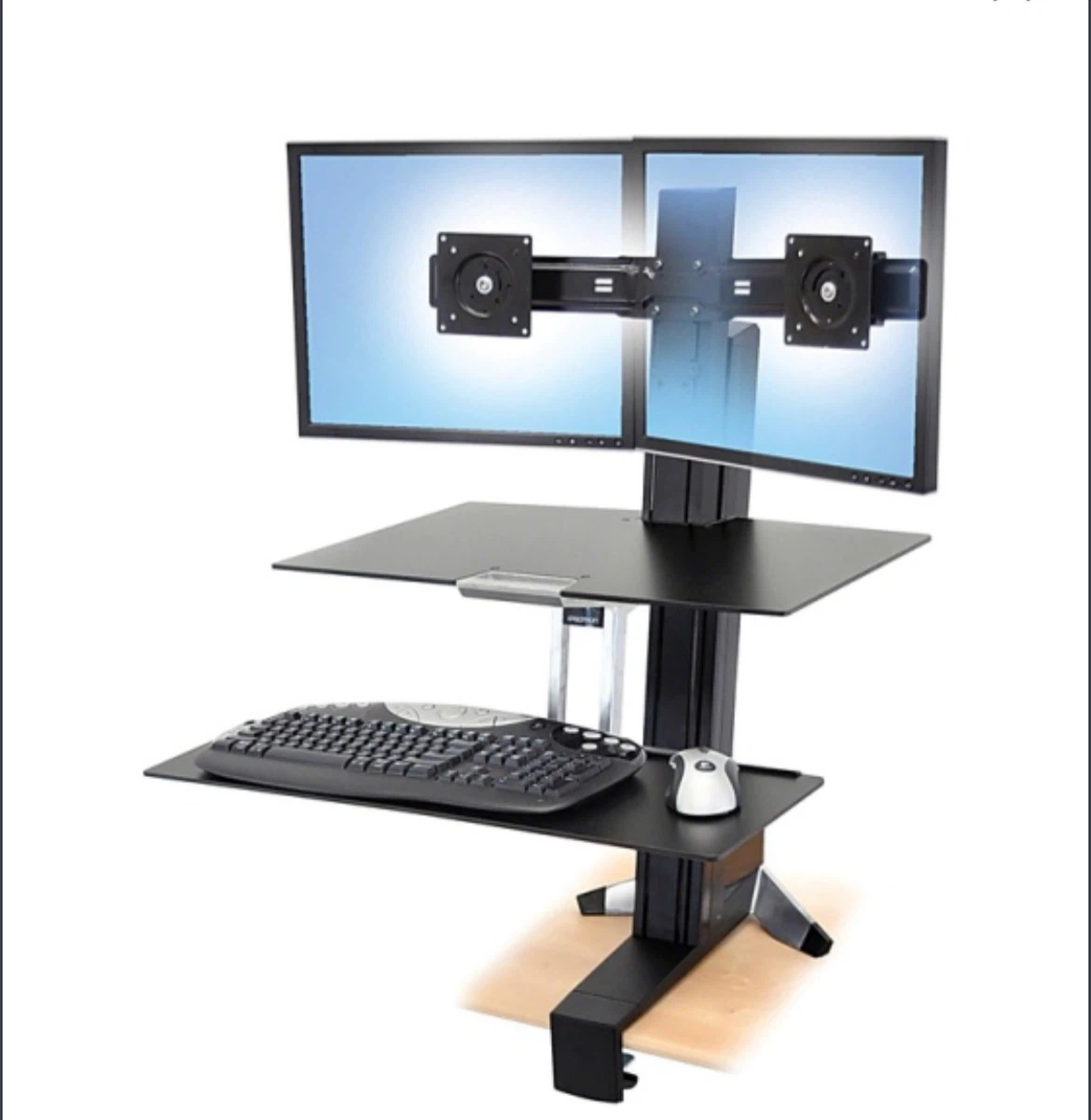 Standing Desk Converter - ErgoTron WorkFit S Dual Monitor
