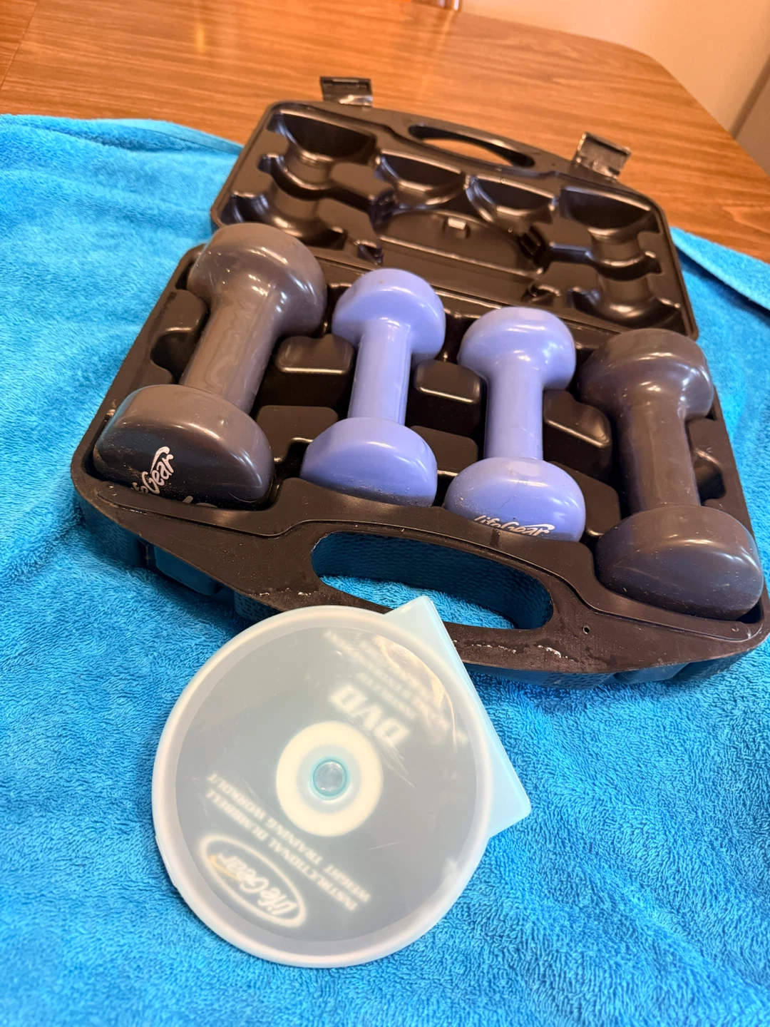 LIFEGEAR 16 LB DUMBBELL TRAINING SET W/ DVD - photo 3