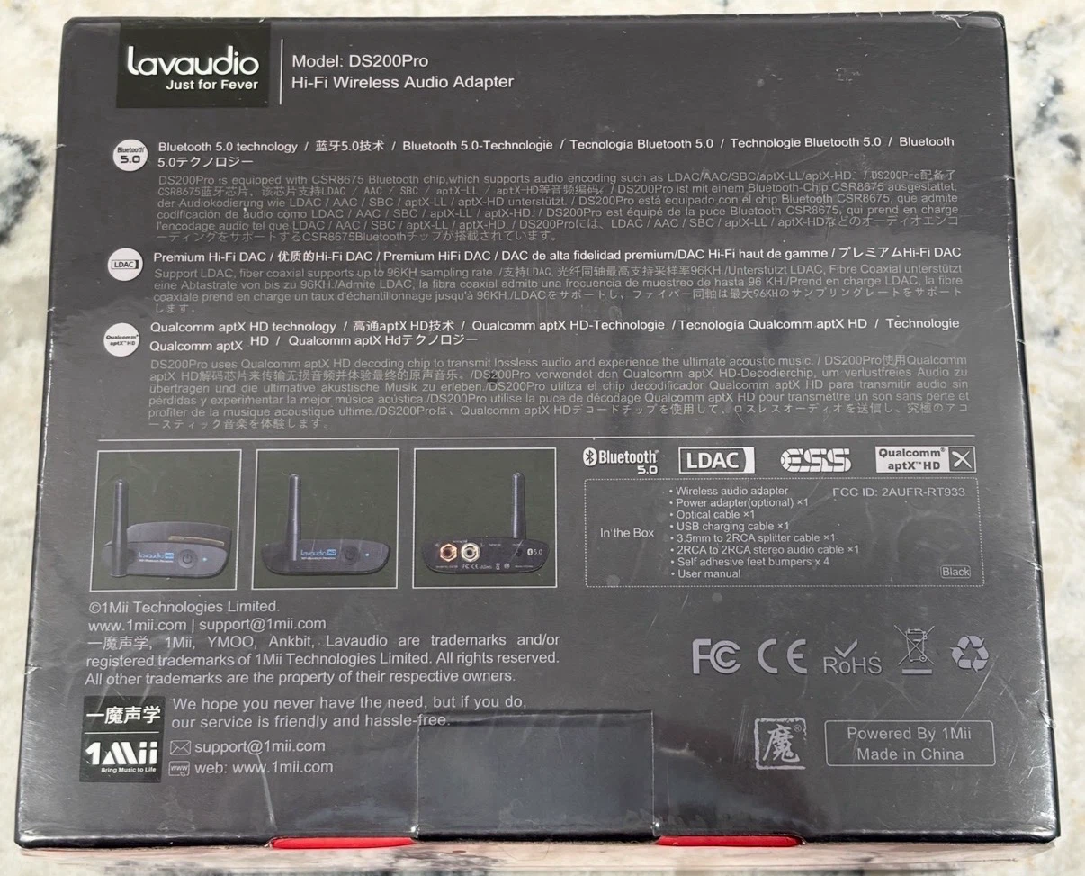 Lavaudio DS200Pro Hi-Fi Wireless Audio Adapter - photo 2
