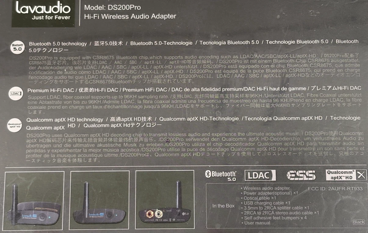 Lavaudio DS200Pro Hi-Fi Wireless Audio Adapter - photo 3