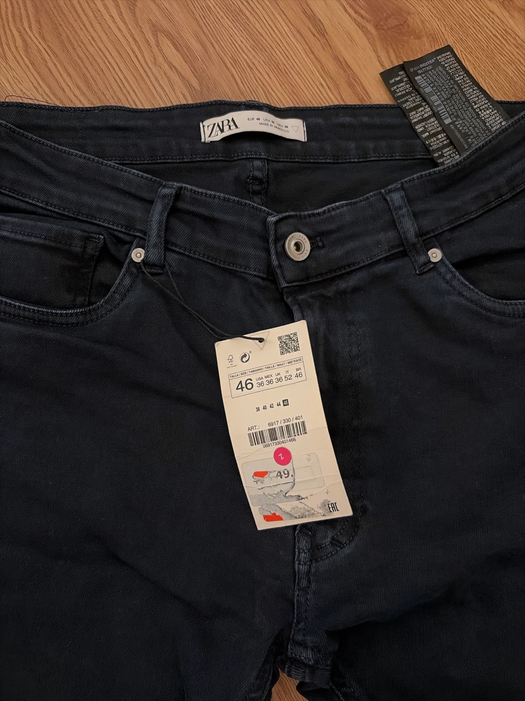 ZARA Men's Dark Wash Jeans Size 46 - photo 2