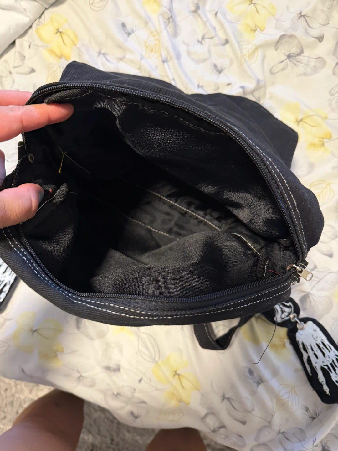 Black Backpack with Skeleton Design - photo 3