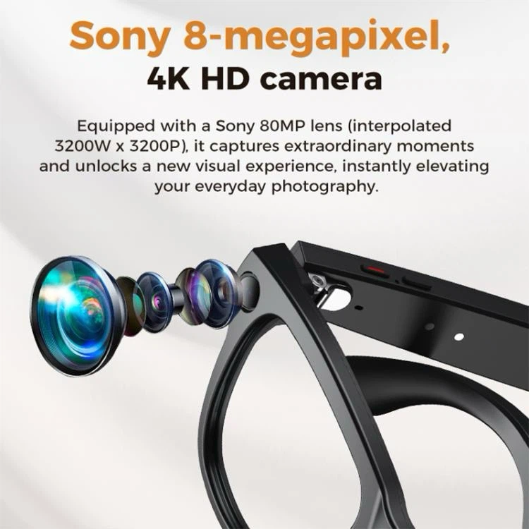 MO2 Ultra Al Smart Glasses with Black Charging Case - photo 4