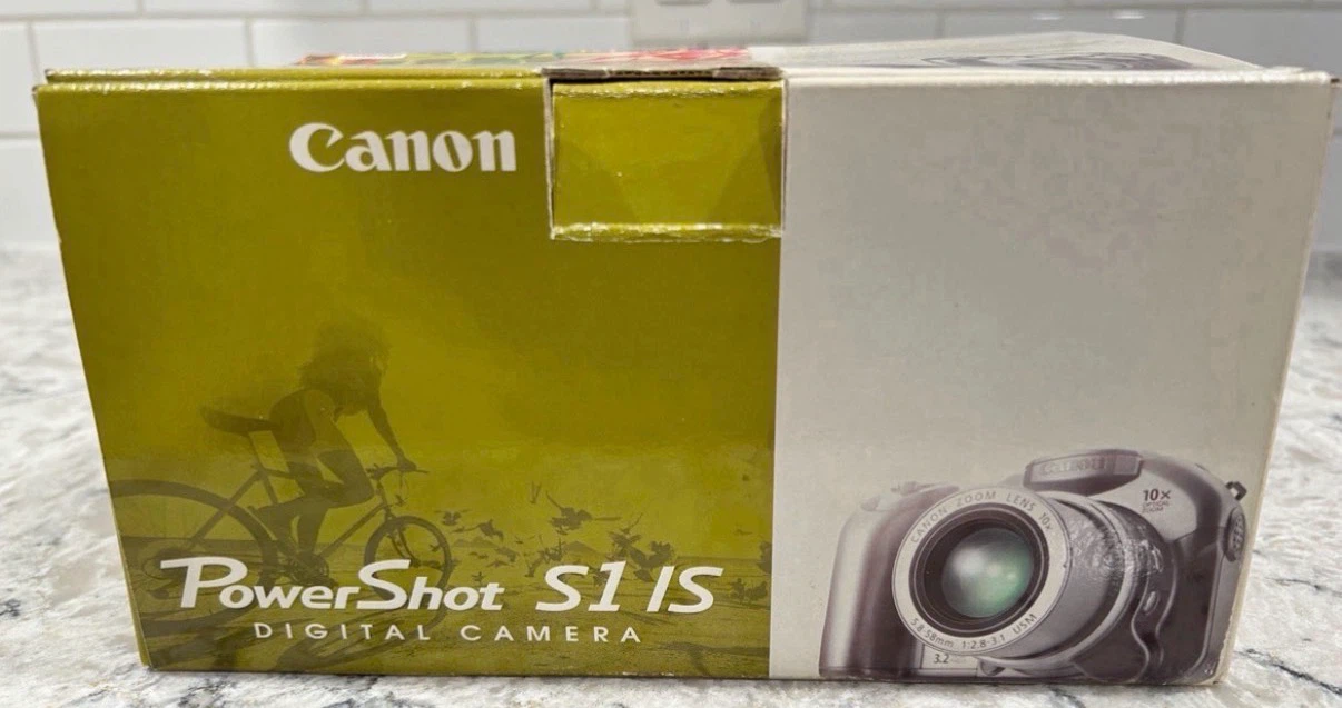 Canon PowerShot S1 IS 3.2MP Digital Camera 10x Zoom w/ Extras