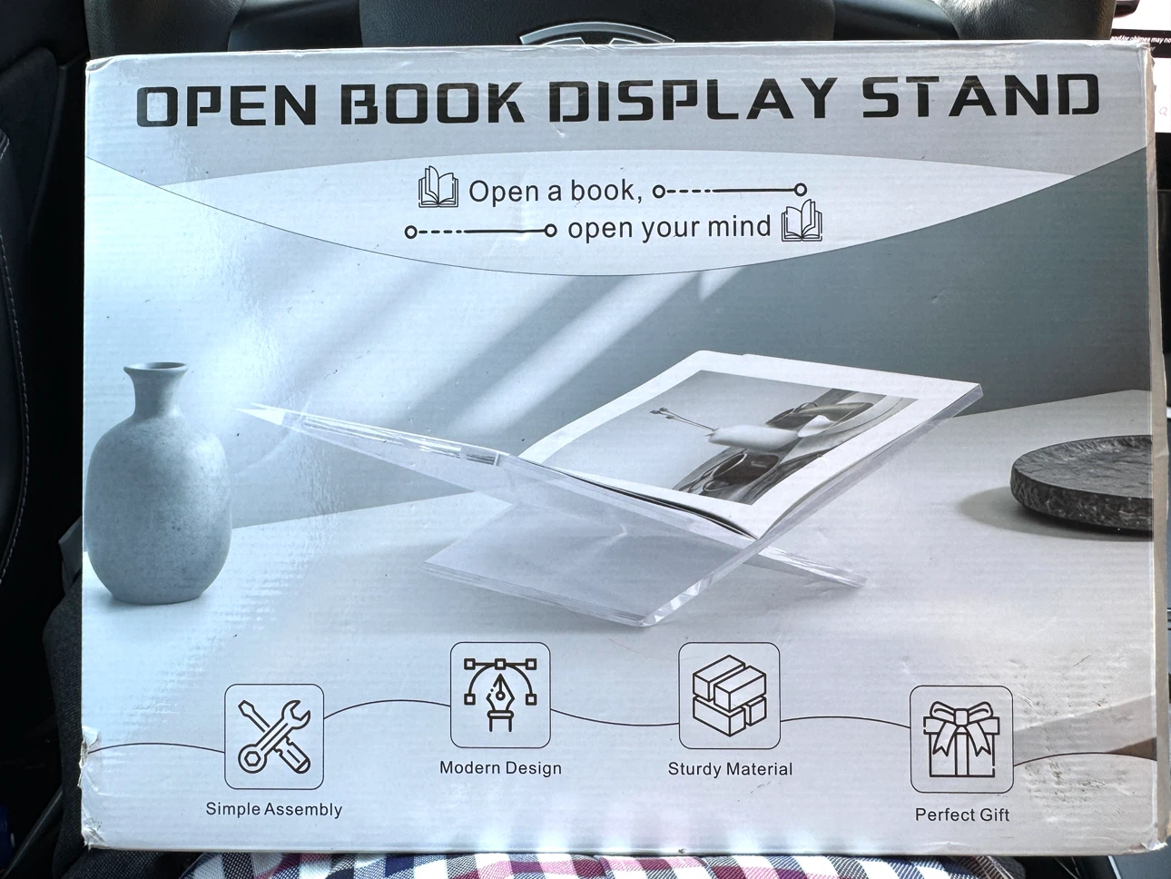 Open Book Display Stand