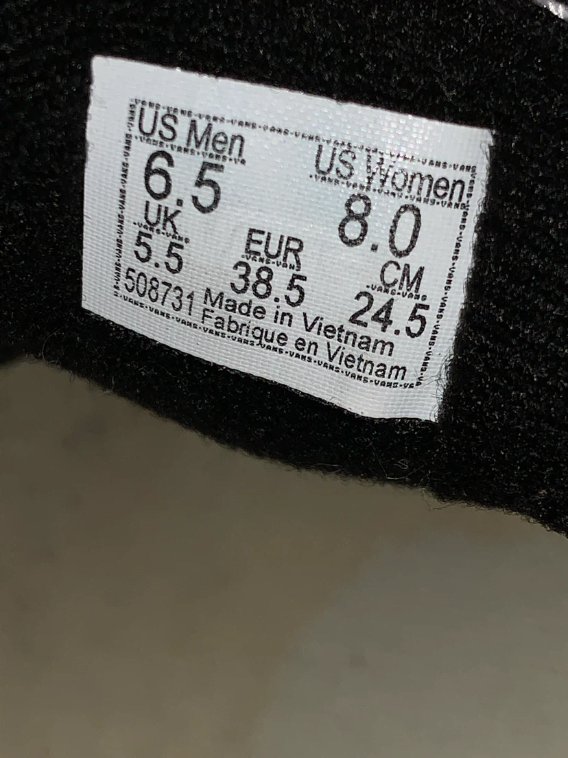 Vans size 8 womens 6.5 men’s - photo 3