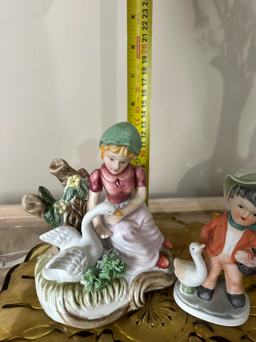 Vintage Porcelain Figurine Set - Boy, Girl, and Swans - photo 5