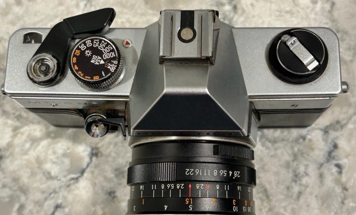 Praktica MTL 5B 35mm Film Camera w/ Elicar 35mm f/2.8 Lens - photo 2