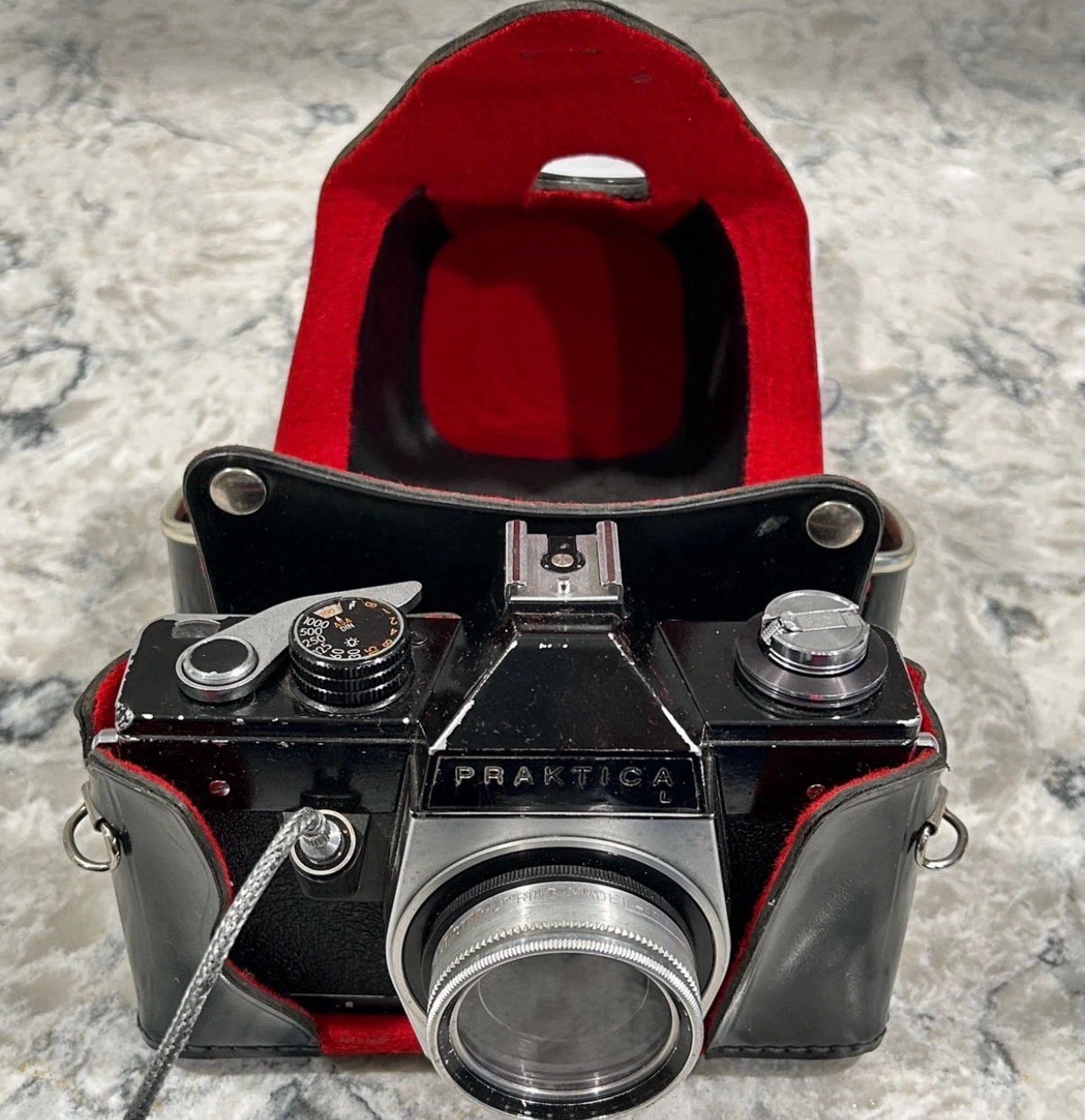 Praktica L 35mm Film Camera Body w/ Step-Up Ring, Filter - photo 5
