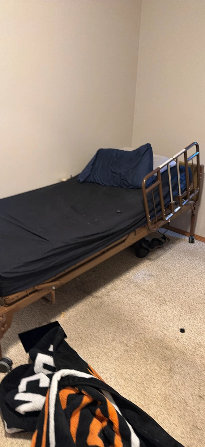 Hospital Bed with Black Mattress