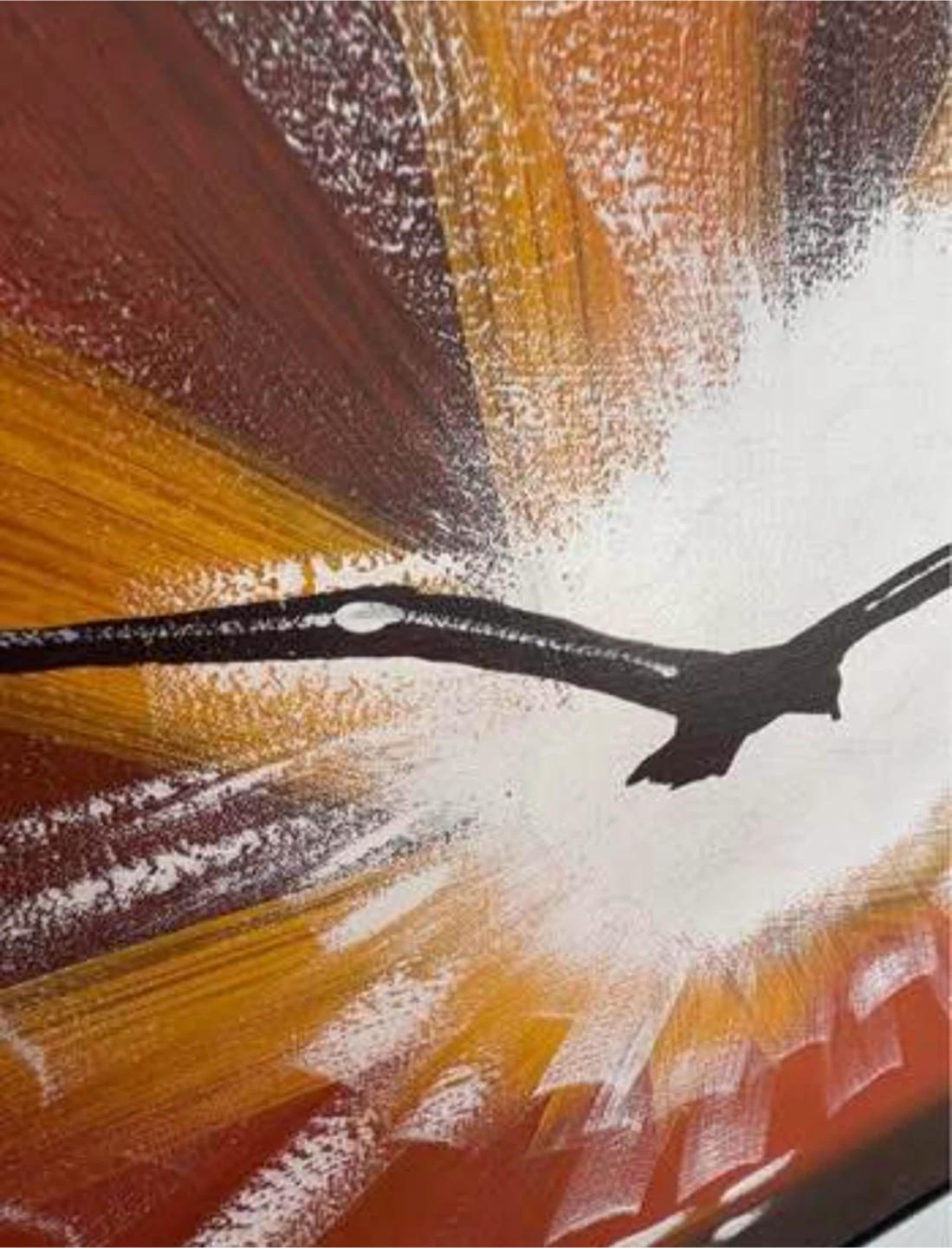 36" square.  Painting "Birds in Flight" canvas, by  "FAUCHER" - photo 3