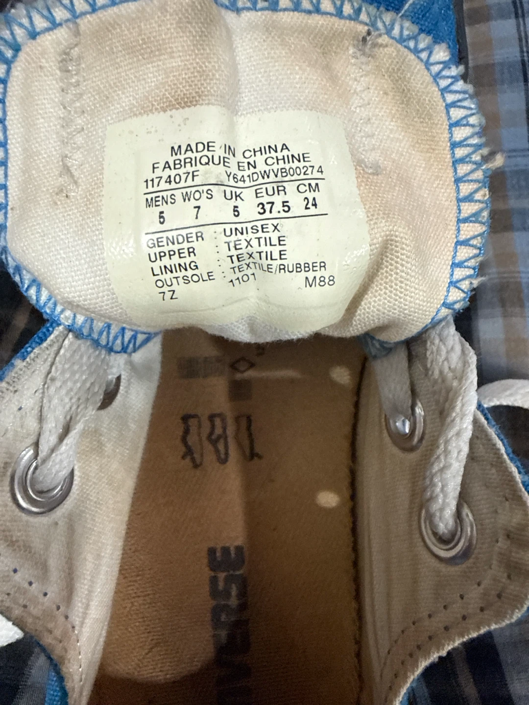 Converse All Star Blue Sneakers size 7 - photo 5