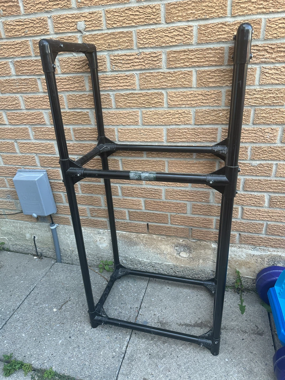 Black PVC tire rack stand