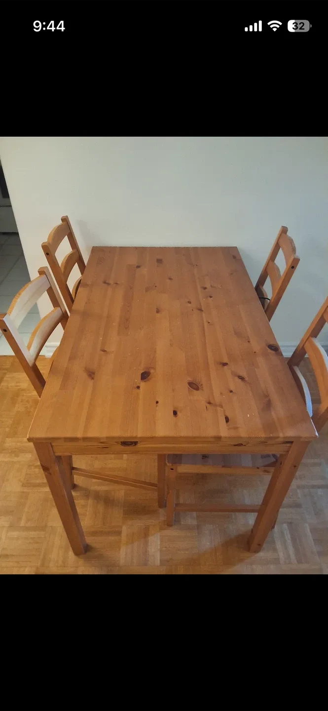 [Move out sale]Ikea JOKKMOKK Wooden Dining Table and Chairs