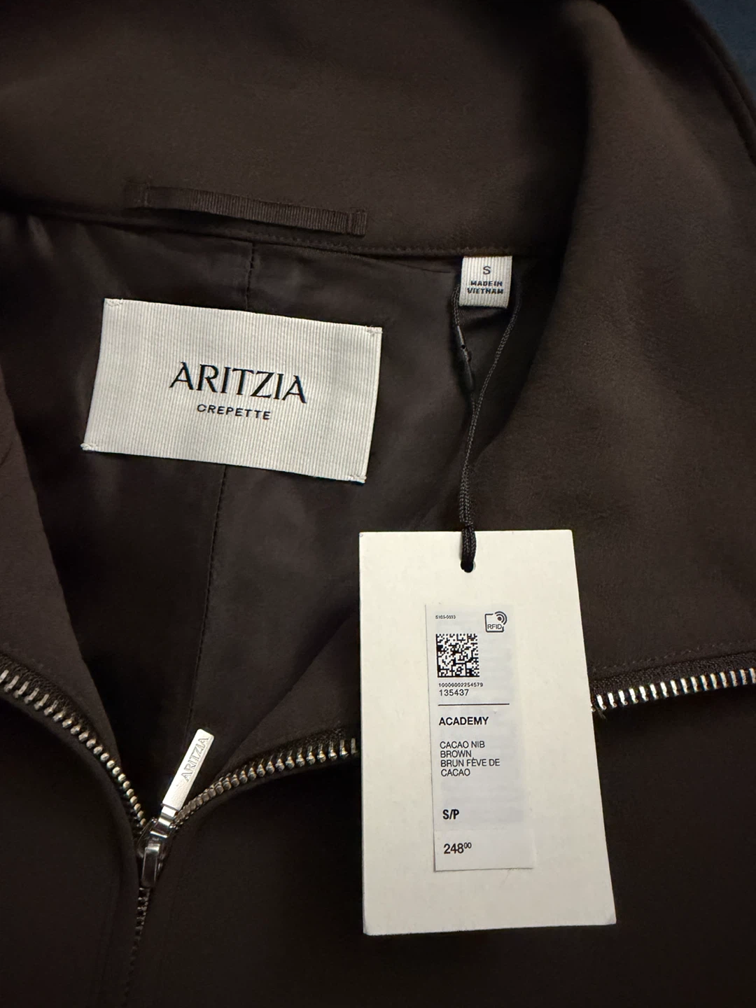 Aritzia Academy Jacket - Crepette Cacao Nib Brown - photo 3