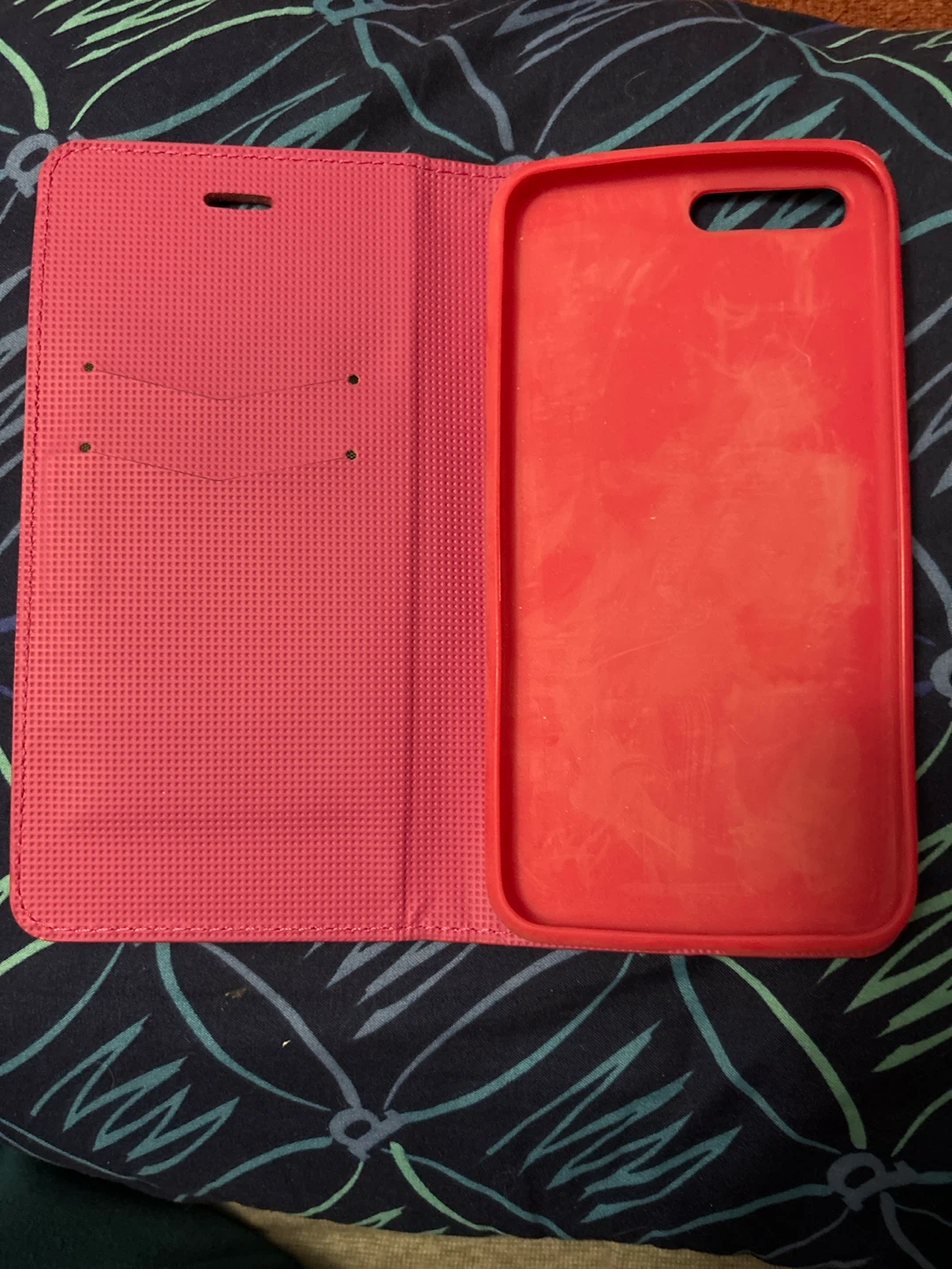 Red Flip Wallet Phone Case with Card Slots - photo 3