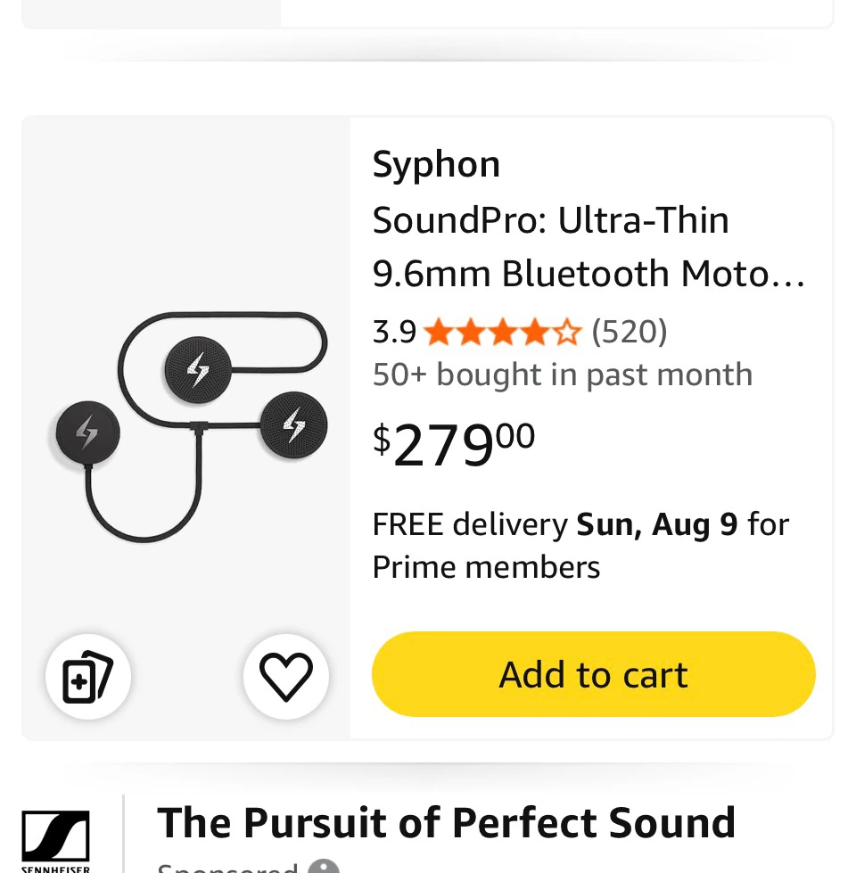 Syphon SoundPro Ultra-Thin Bluetooth Moto Headphones