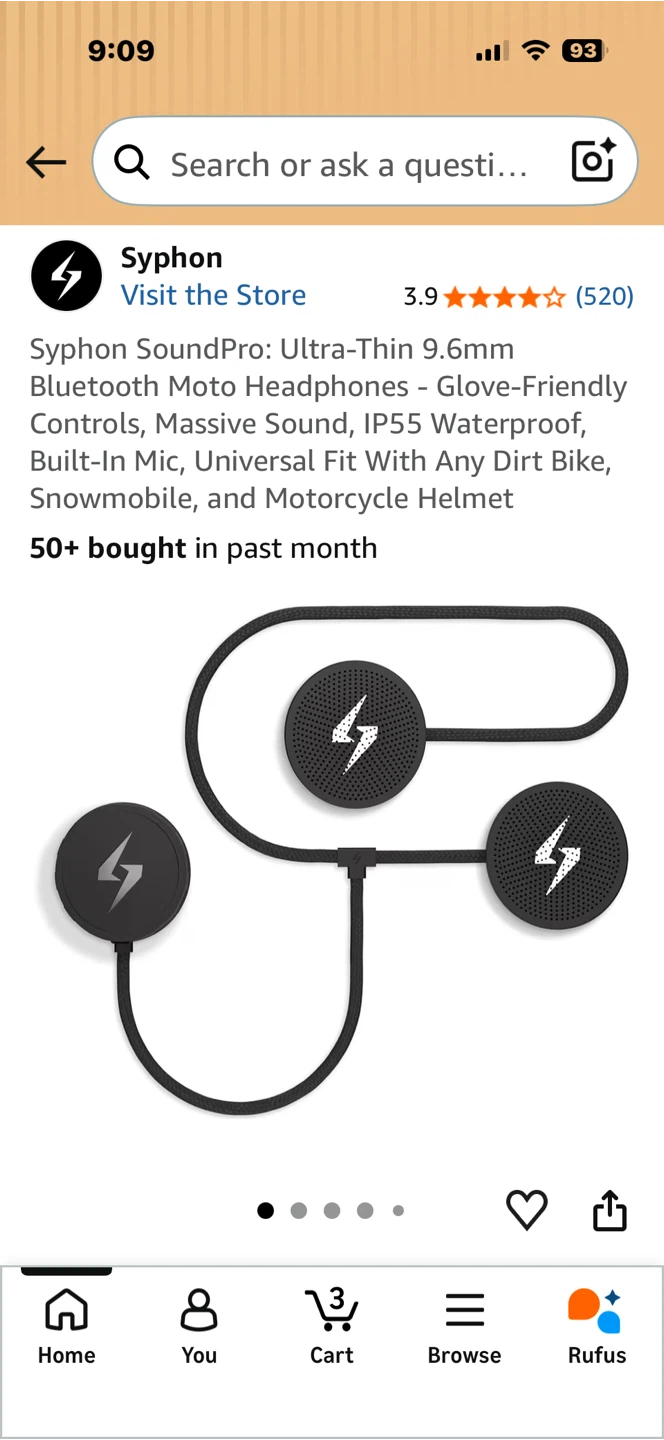 Syphon SoundPro Ultra-Thin Bluetooth Moto Headphones - photo 2