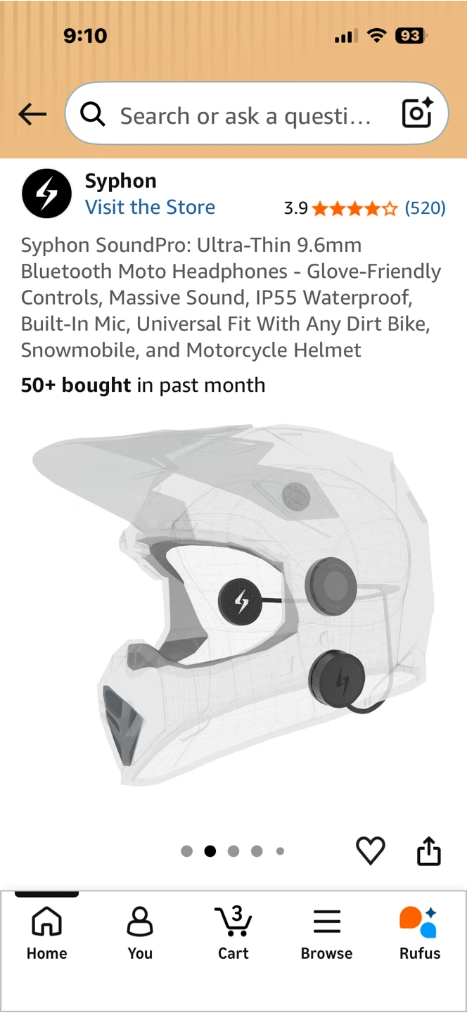 Syphon SoundPro Ultra-Thin Bluetooth Moto Headphones - photo 3