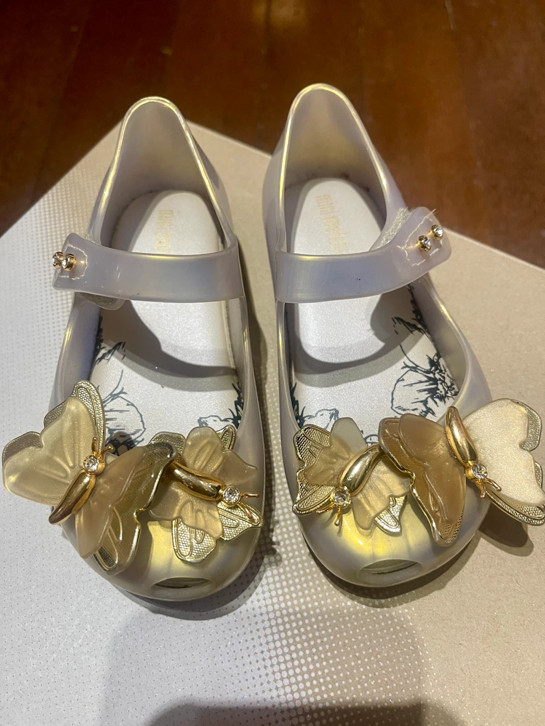 Mini Melissa Jelly Flats - Butterfly Embellishment