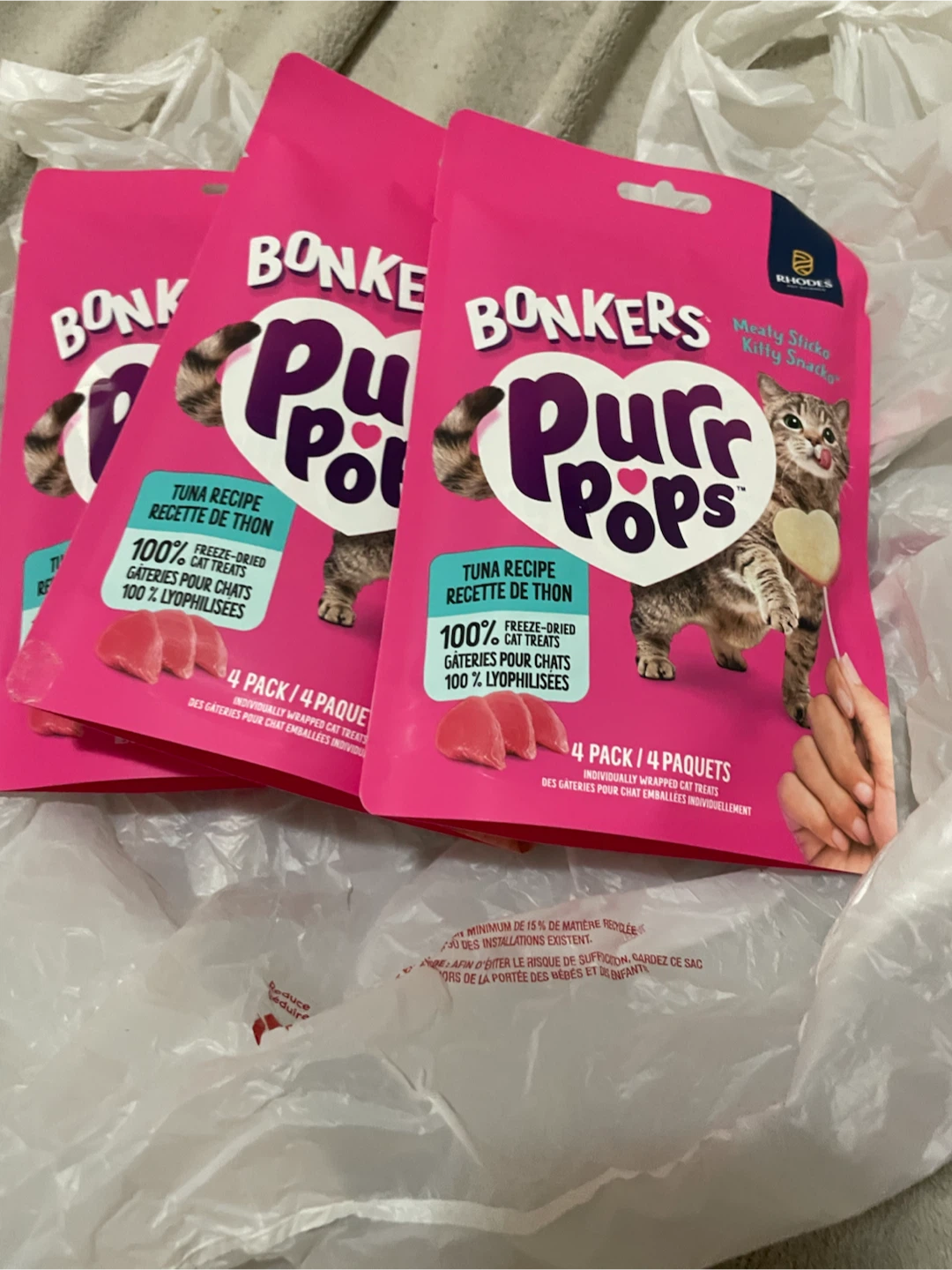 3 pack of purr pops - tuna flavour