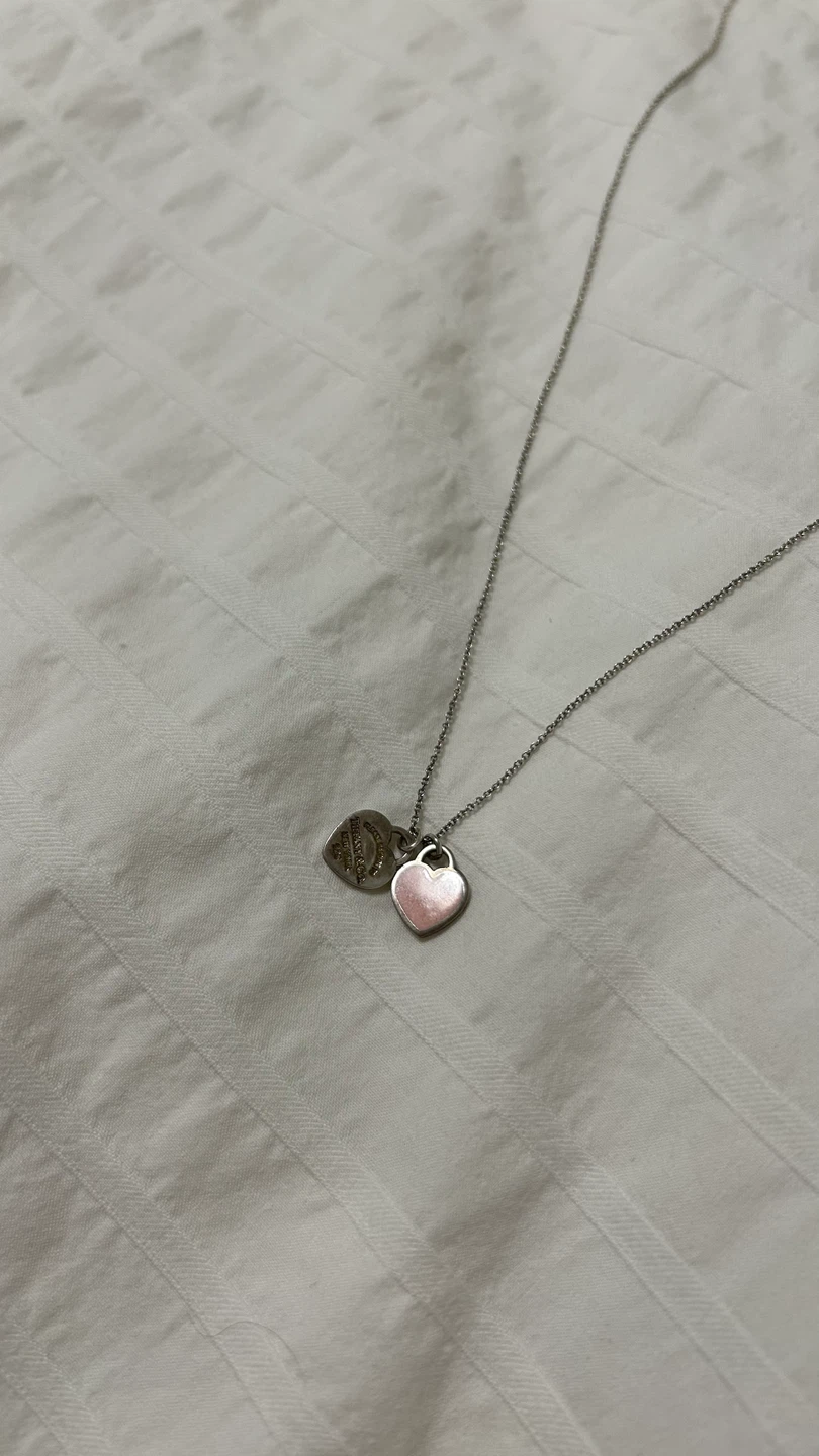 Tiffany&Co Pink Double Heart Tag Pendant - photo 2
