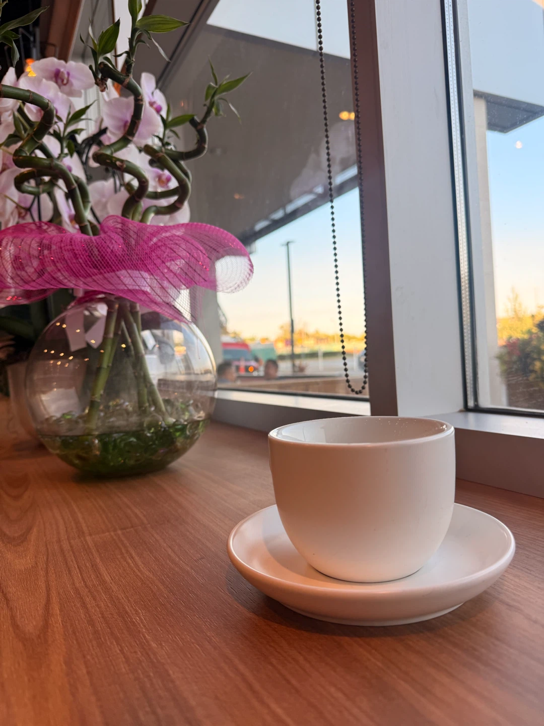 White Ceramic Coffee Cup and Saucer Set - photo 2