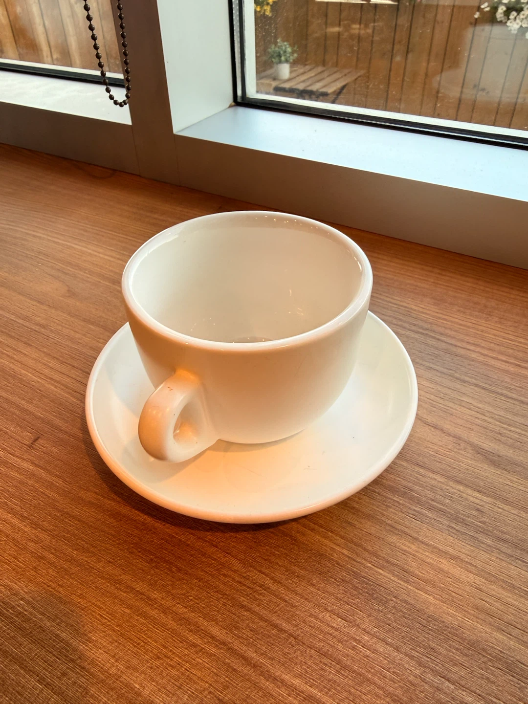 White Ceramic Coffee Cup and Saucer Set - photo 3