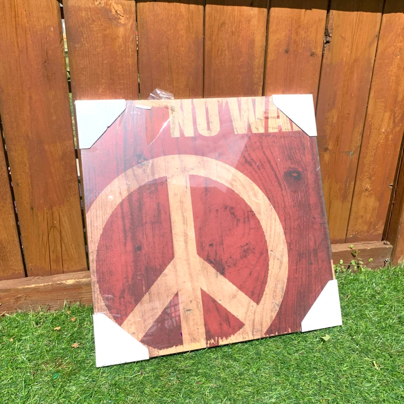 Peace Sign "No War" Wall Art - photo 3