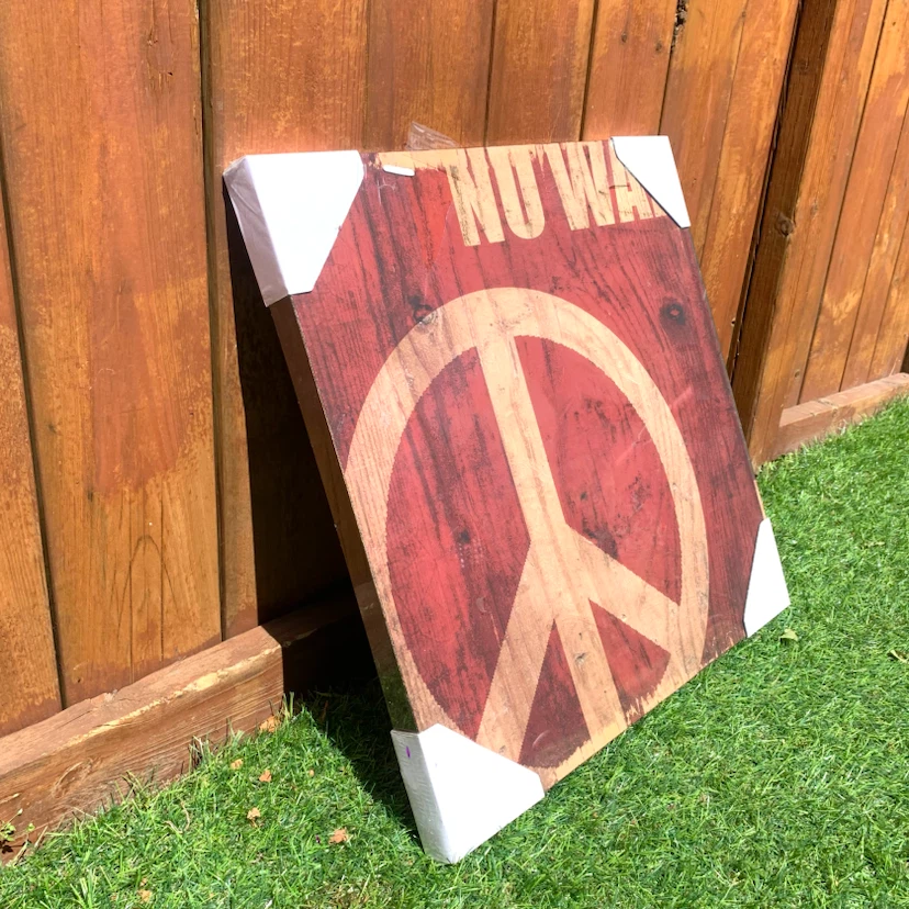 Peace Sign "No War" Wall Art - photo 4