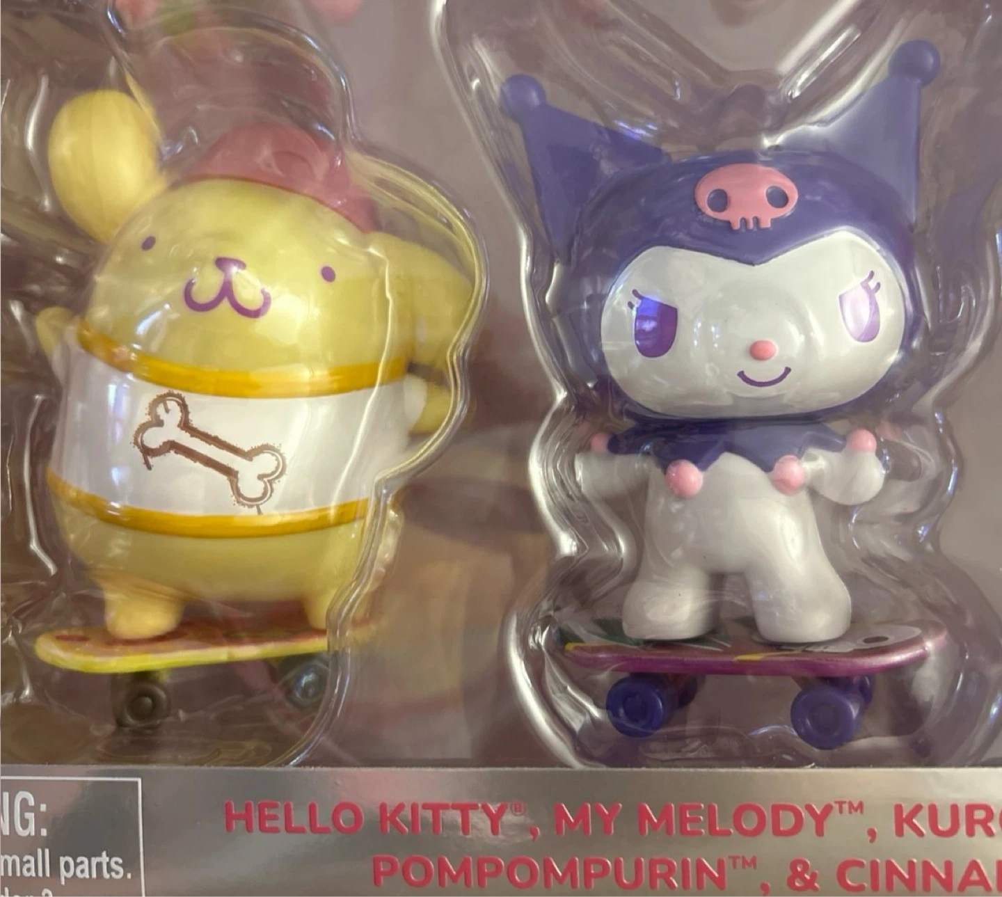 Sanrio Skateboarder Figures: Kuromi, My Melody, Pompompurin