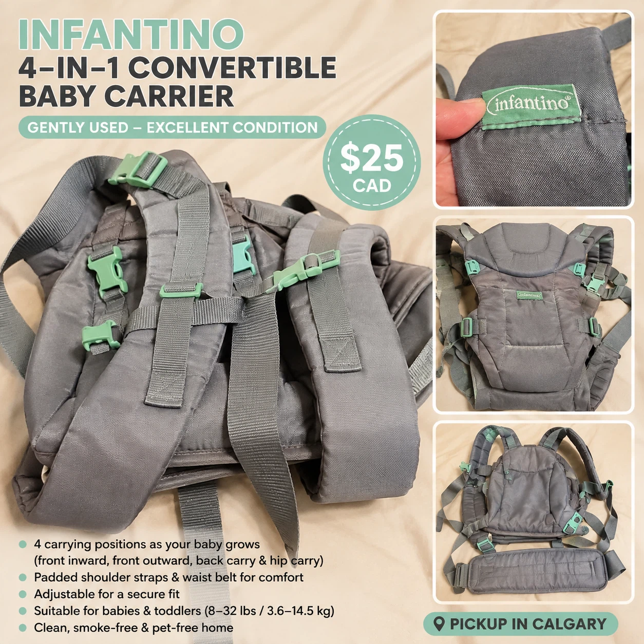 Infantino 4-in-1 Convertible Baby Carrier