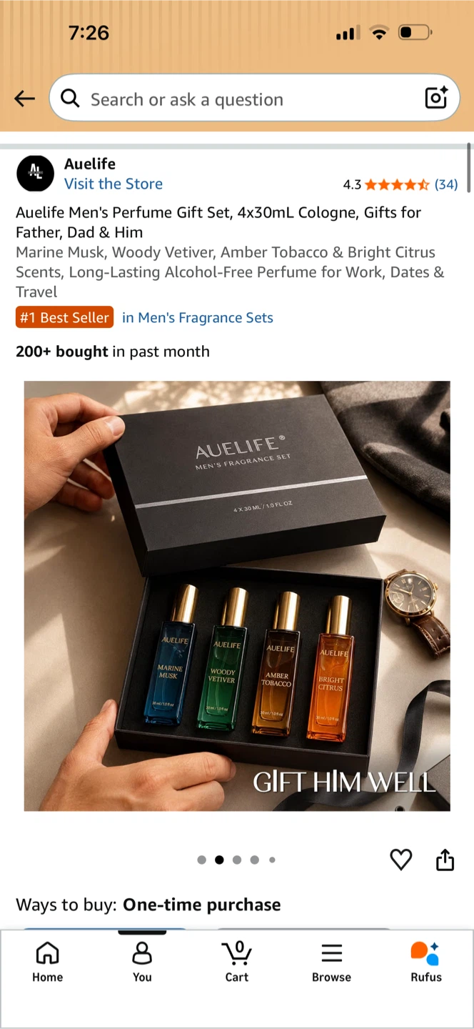Auelife Men's Fragrance Gift Set - photo 4