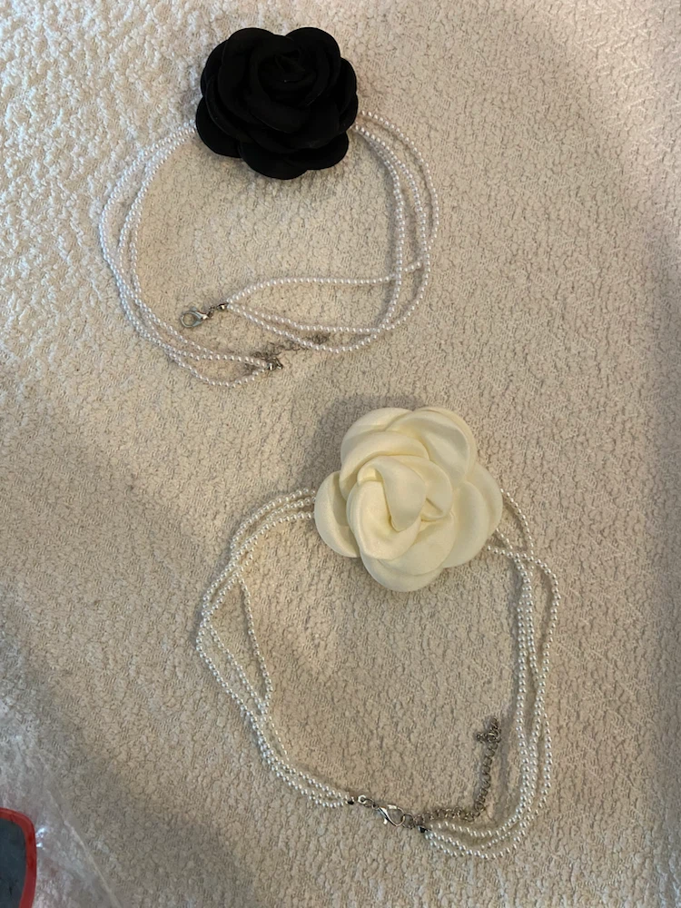 Pearl Flower Choker Necklaces x2 New Jewelry Fashion