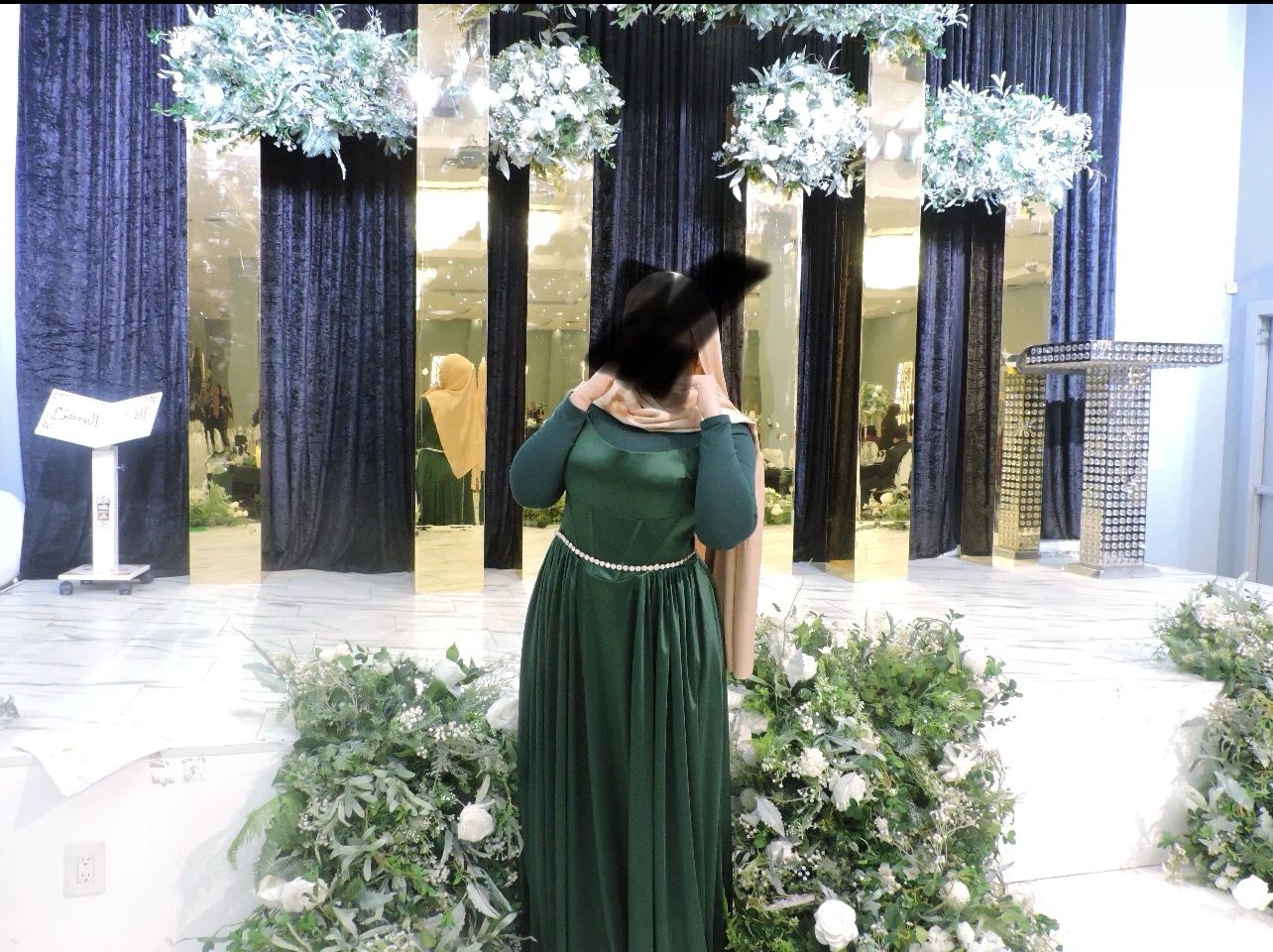 Emerald Green Satin Corset Maxi Dress - photo 2