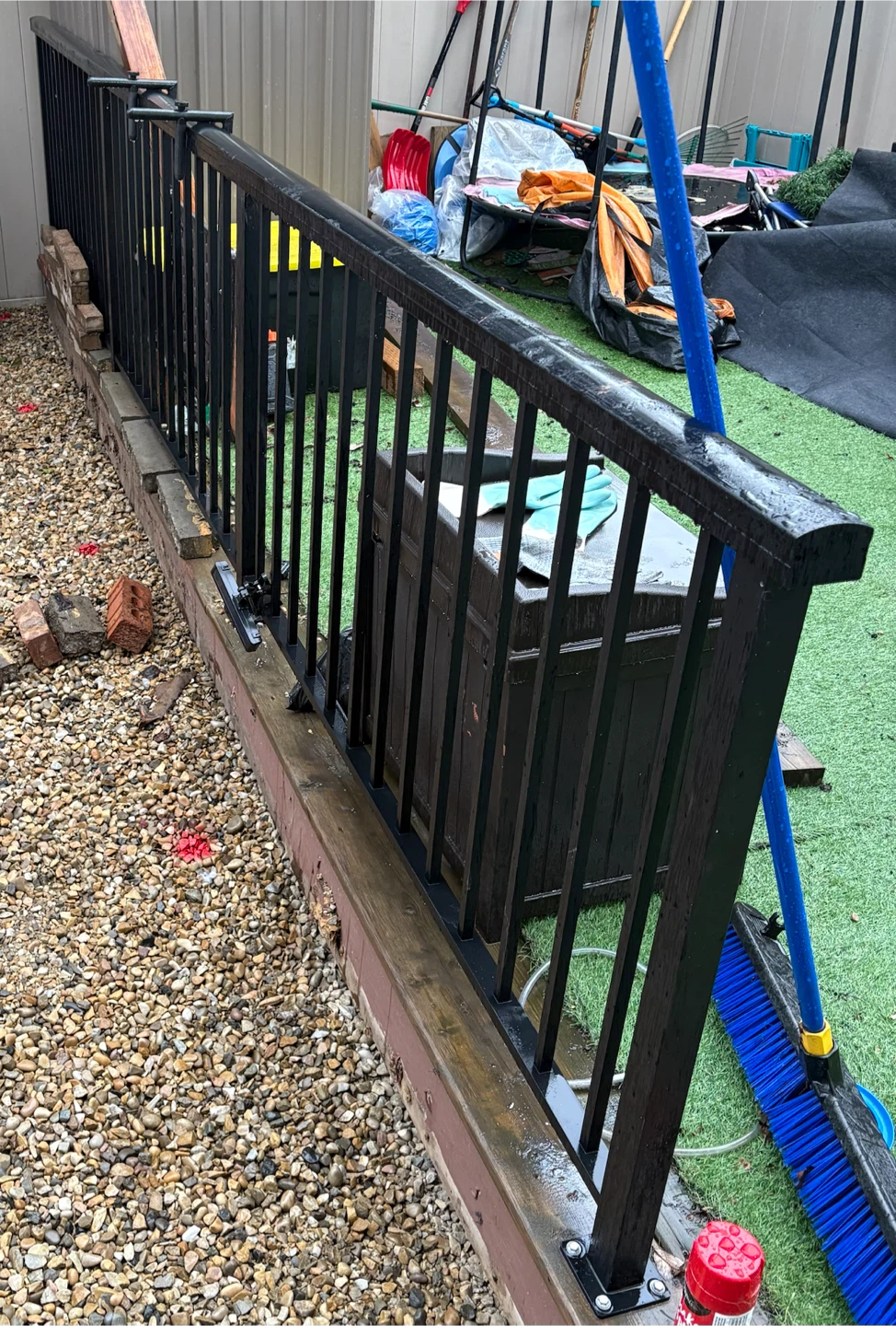 Black Metal Deck Railing