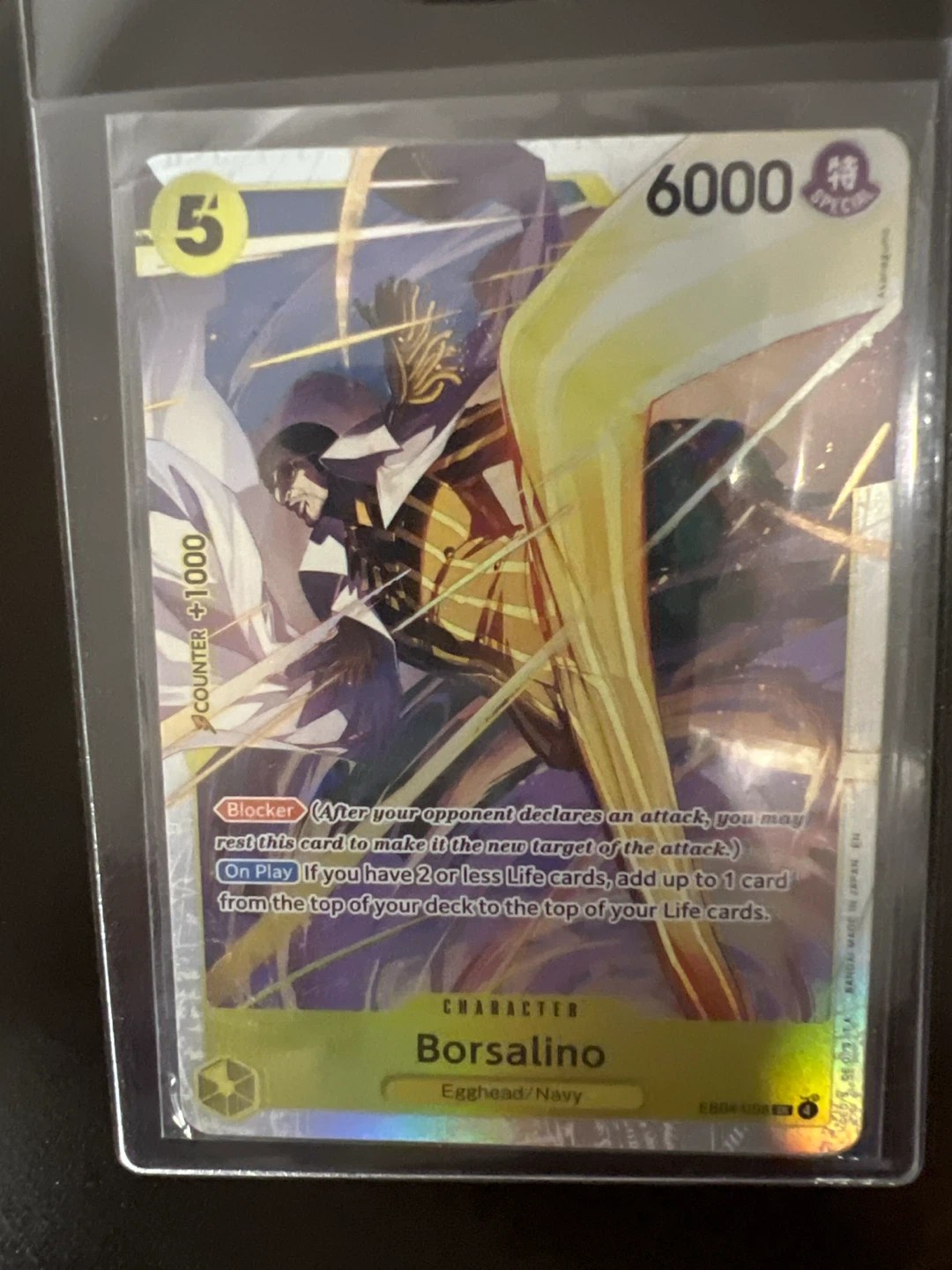 SELLING ONE PIECE CARD   EB04-058   BORSALINO  EGGHEAD/ NAVY