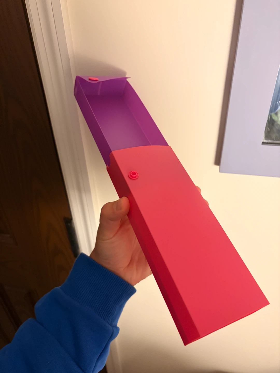 Pink and Purple Plastic Pencil Case - photo 2