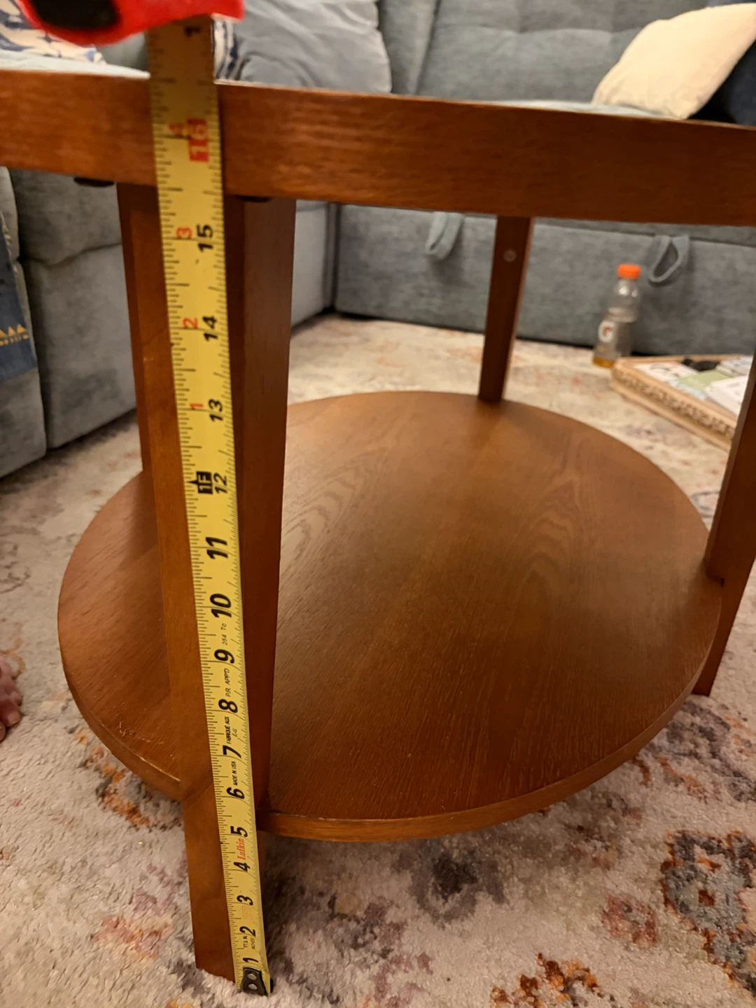 Oval Coffee Table with Lower Shelf