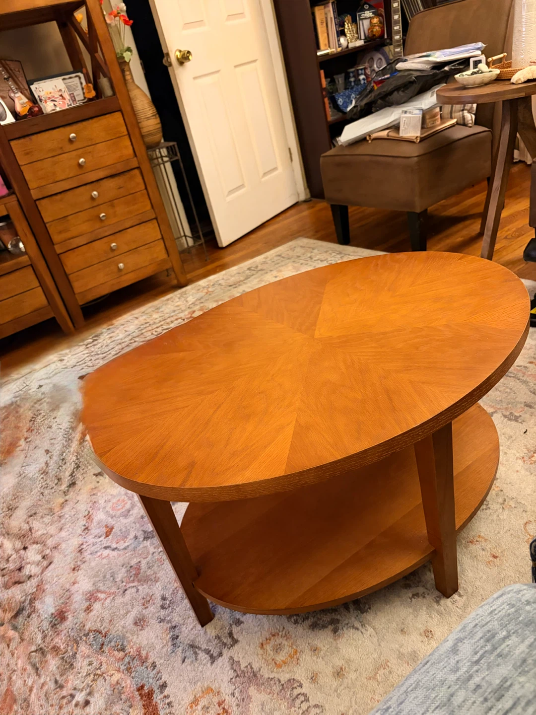 Oval Coffee Table with Lower Shelf - photo 2