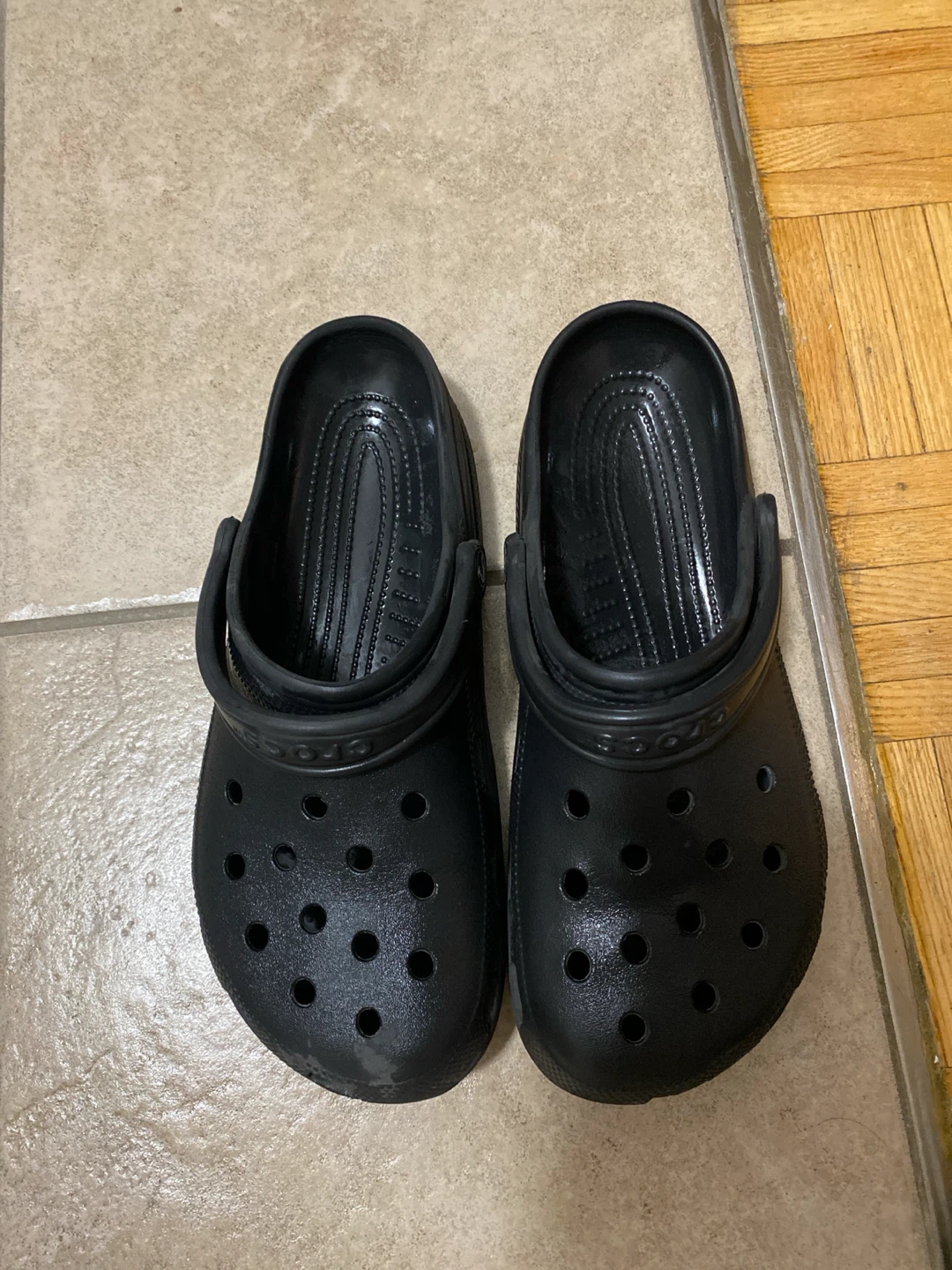 Black Crocs clogs