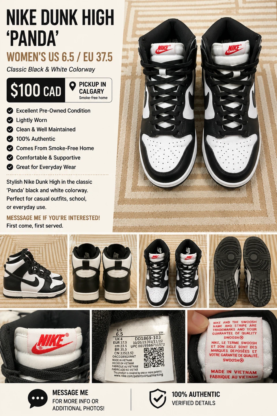 Nike Dunk High Panda