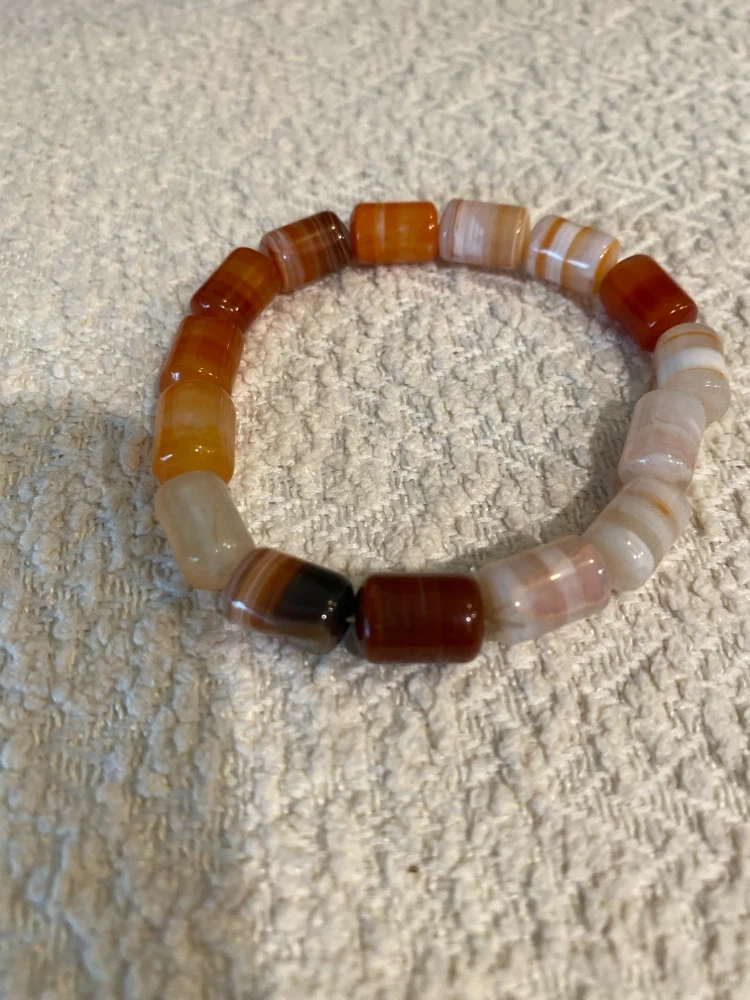 Two Colorful Bracelets Stretchy Band Stone Beads - photo 3