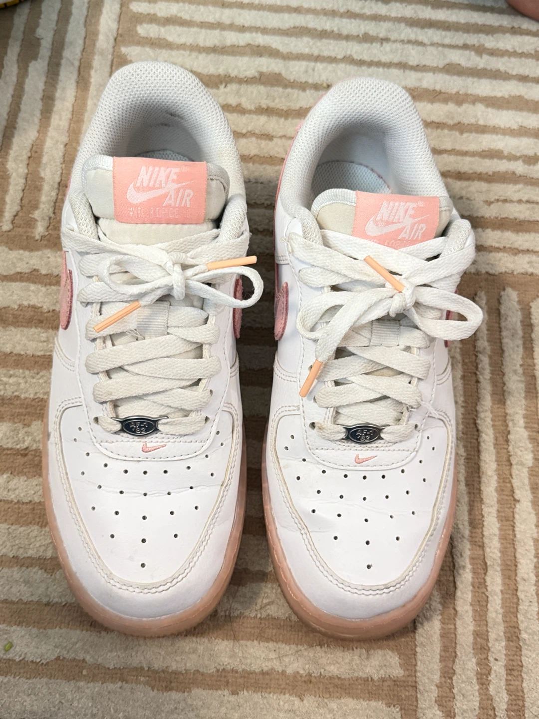 Nike Air Force 1 '07 White/Pink Sneakers - photo 3