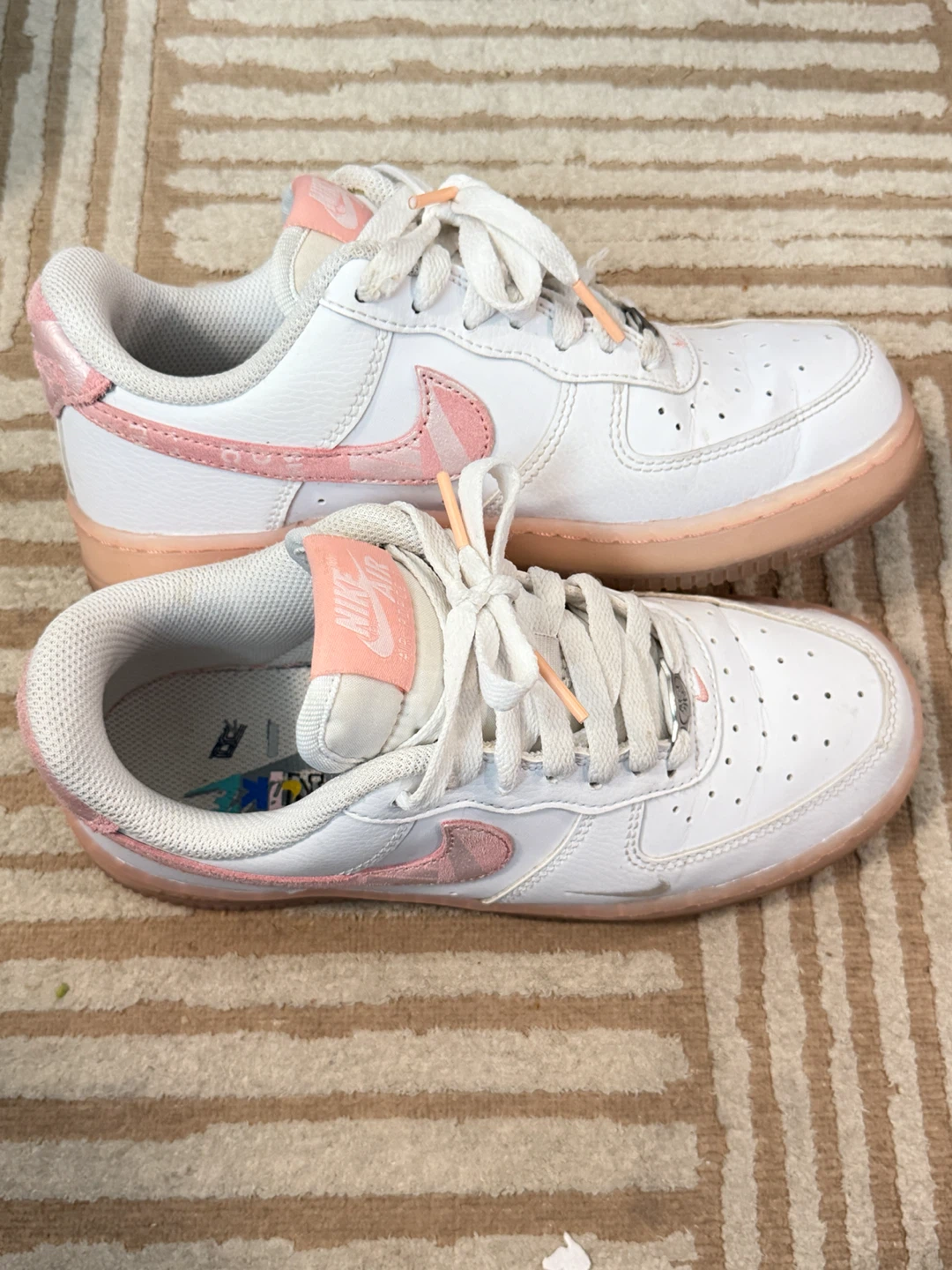 Nike Air Force 1 '07 White/Pink Sneakers - photo 4