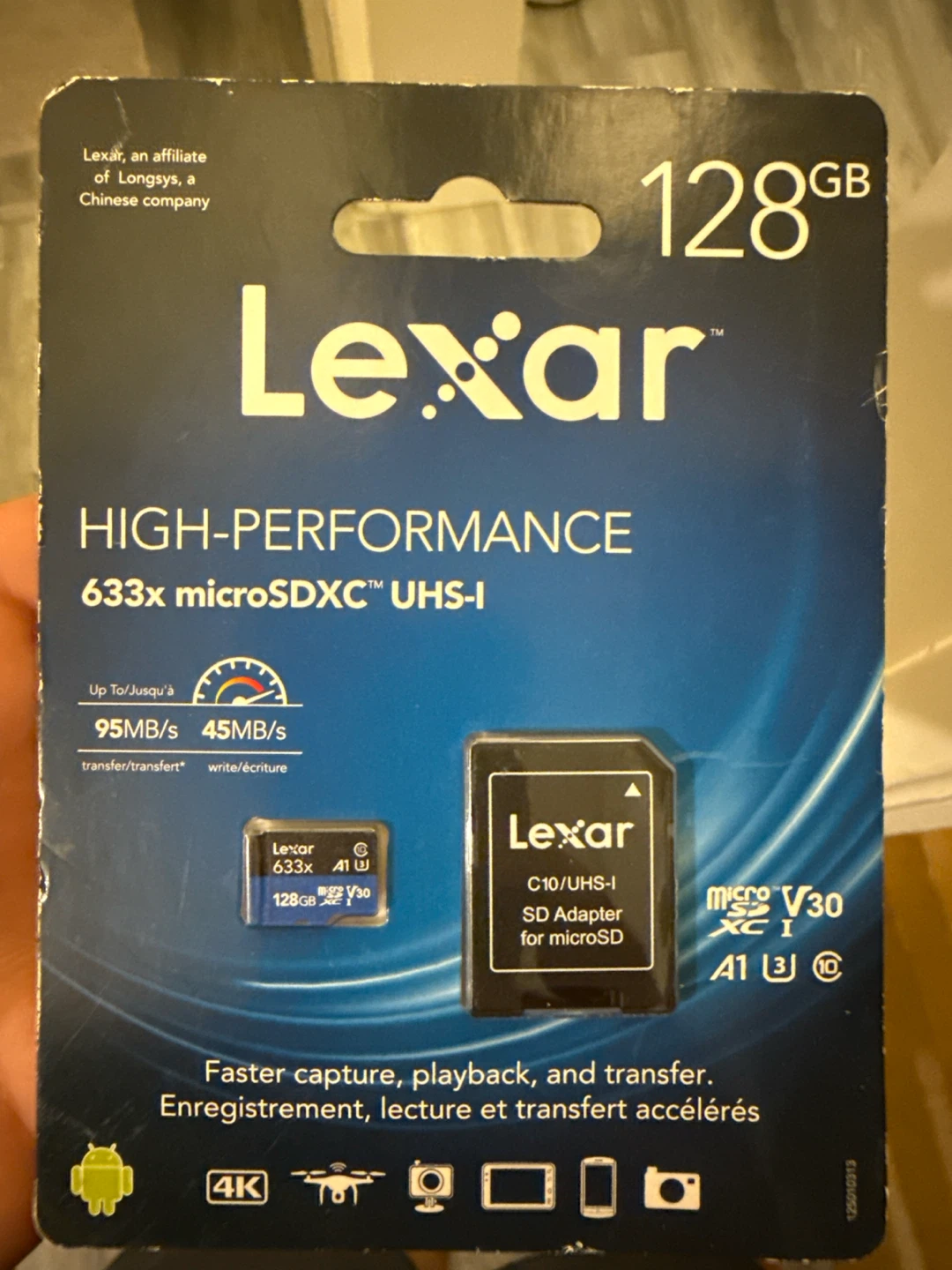 Lexar High-Performance 633x microSDXC UHS-I Card - 128GB