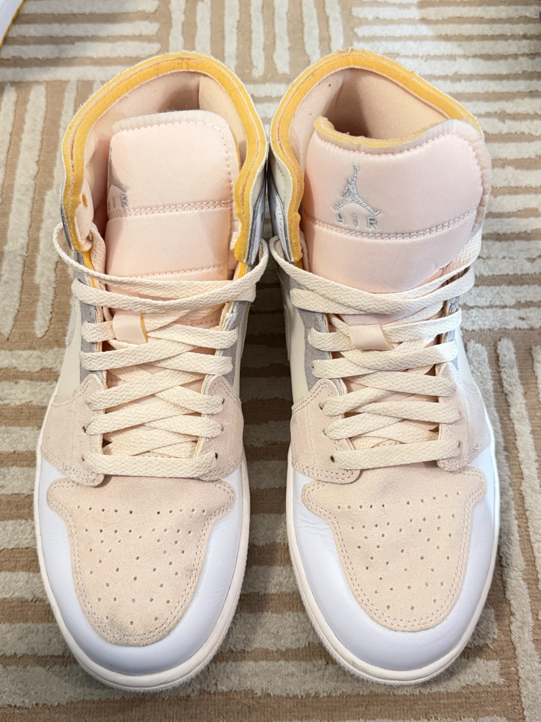 Nike Air Jordan 1 Mid SE Barely Orange/White Men's Size 9 - photo 5