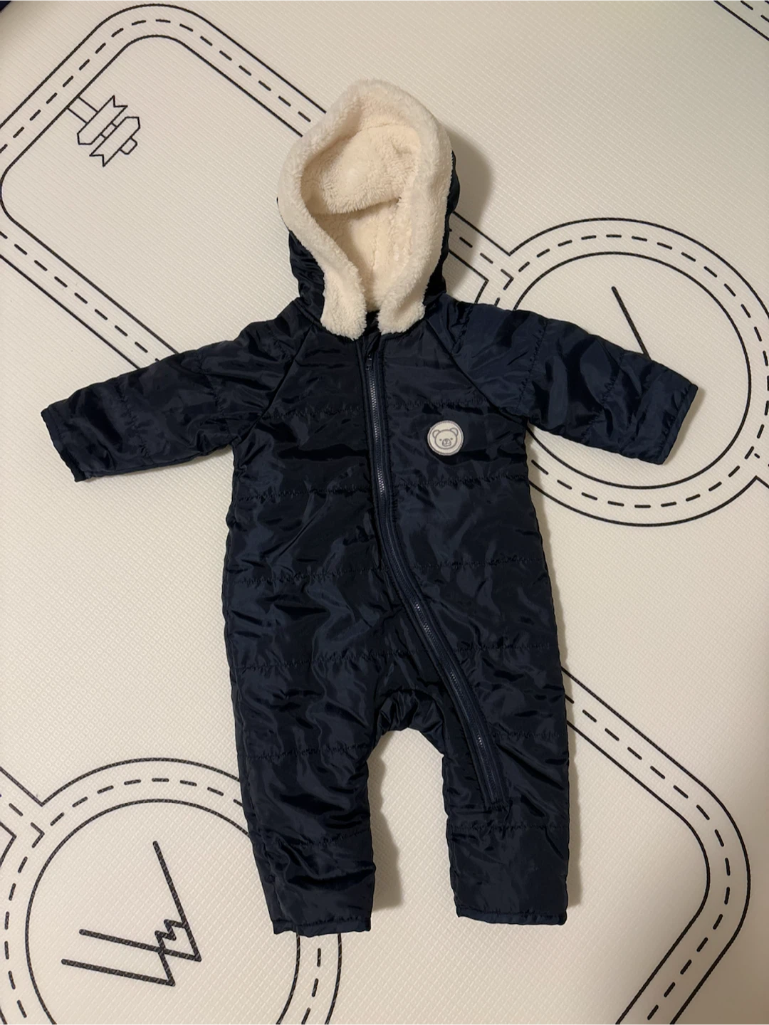 Baby Snowsuit - Navy Blue 3-12months