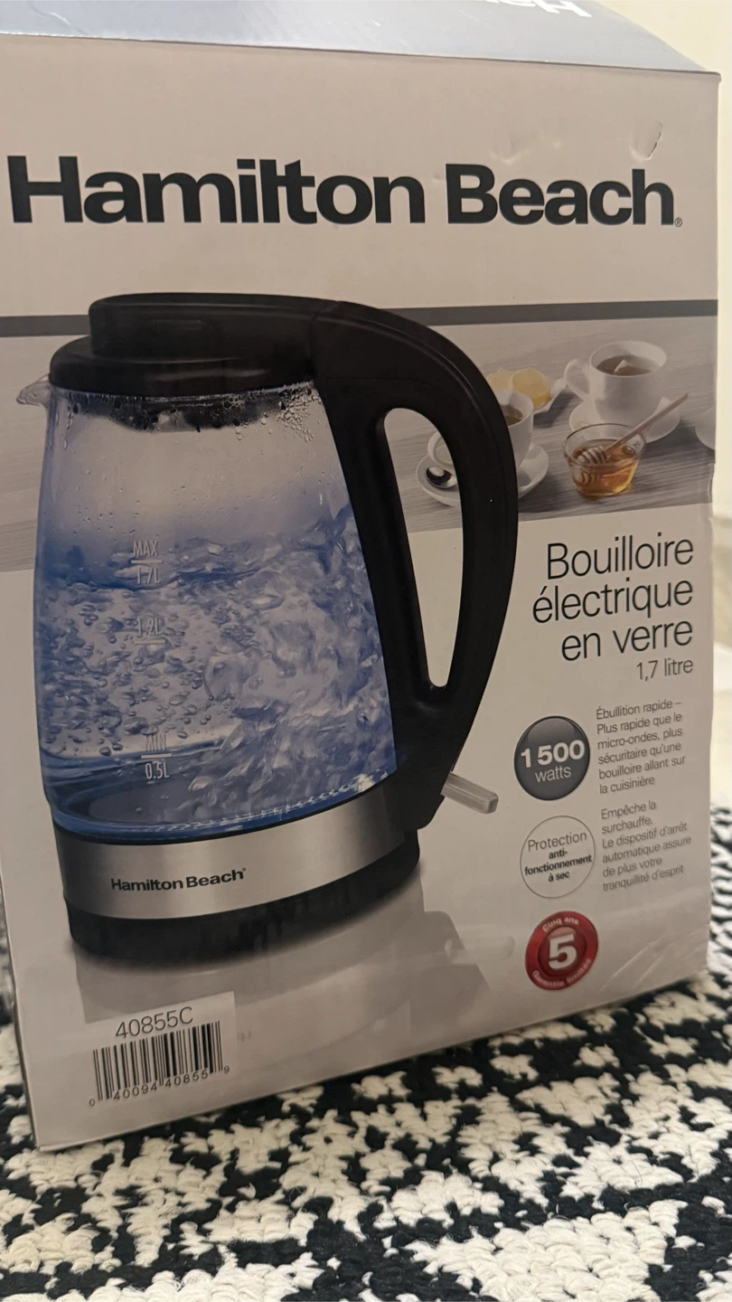 Hamilton Beach Glass Electric Kettle 1.7L